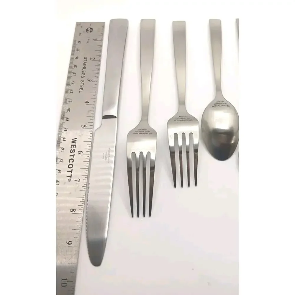 Reed & Barton East End Satin 4 Piece Set 18/10 Stainless Flatware